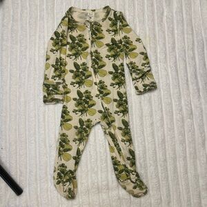 Kate Quinn Cream and Green Clover Onesie